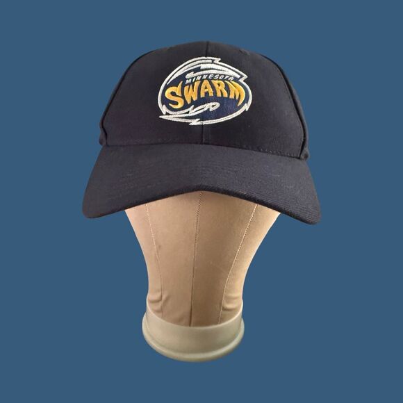 Twins Enterprises Minnesota Swarm Signed Lacrosse Adjustable Back Navy Hat Cap - Picture 7 of 7